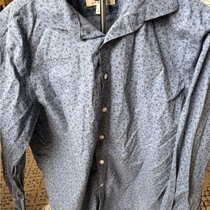 Joseph Abboud Light Blue Patterned Dress Shirt